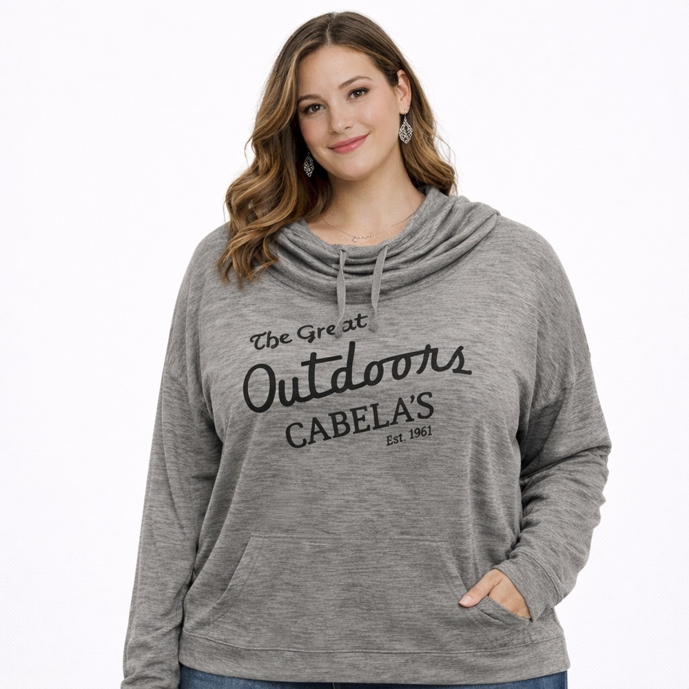 Cabela's Gray Hoodie. Oversized XL. EUC